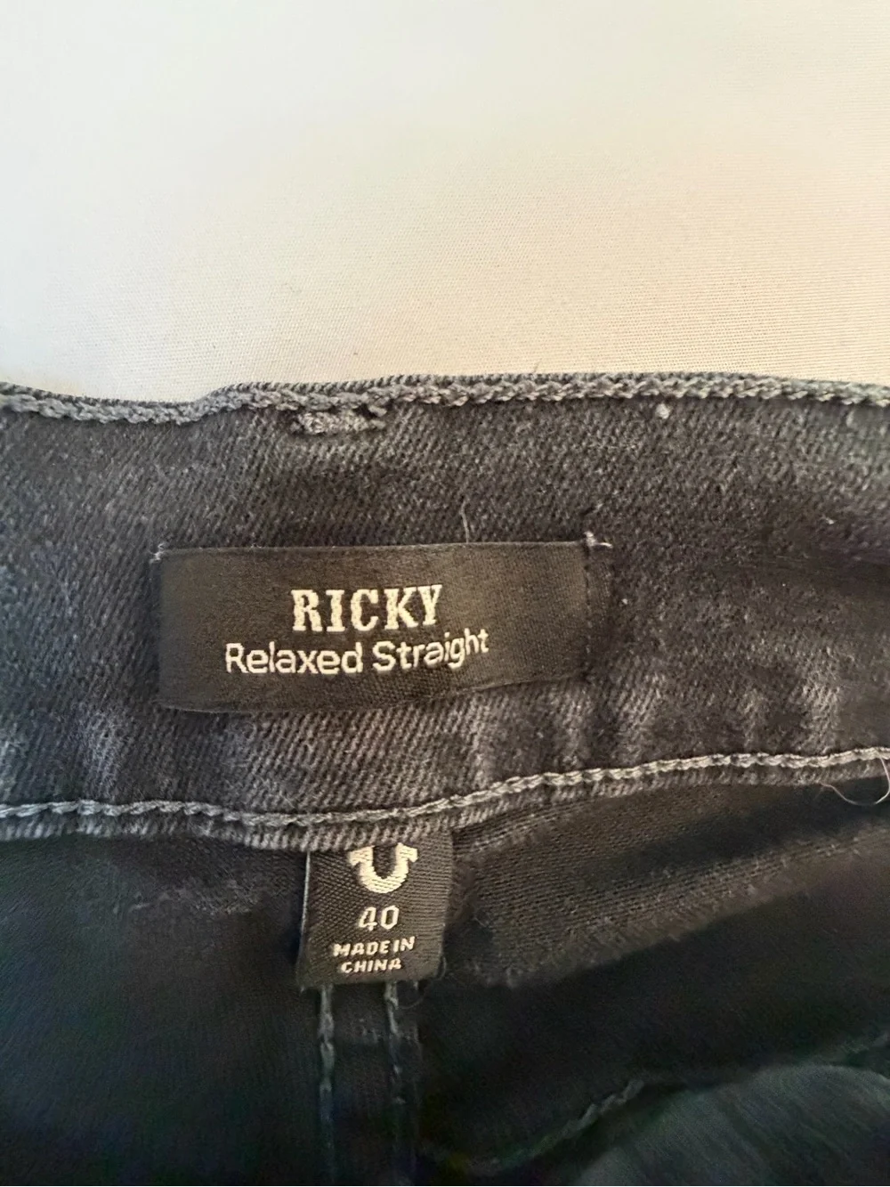 True Religion Black Washed Denim Men's Shorts